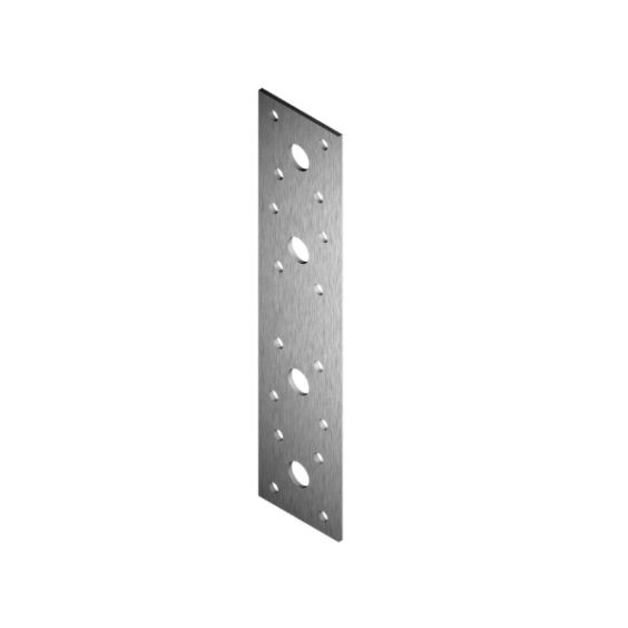 Perforated nail plate with bolt holes
